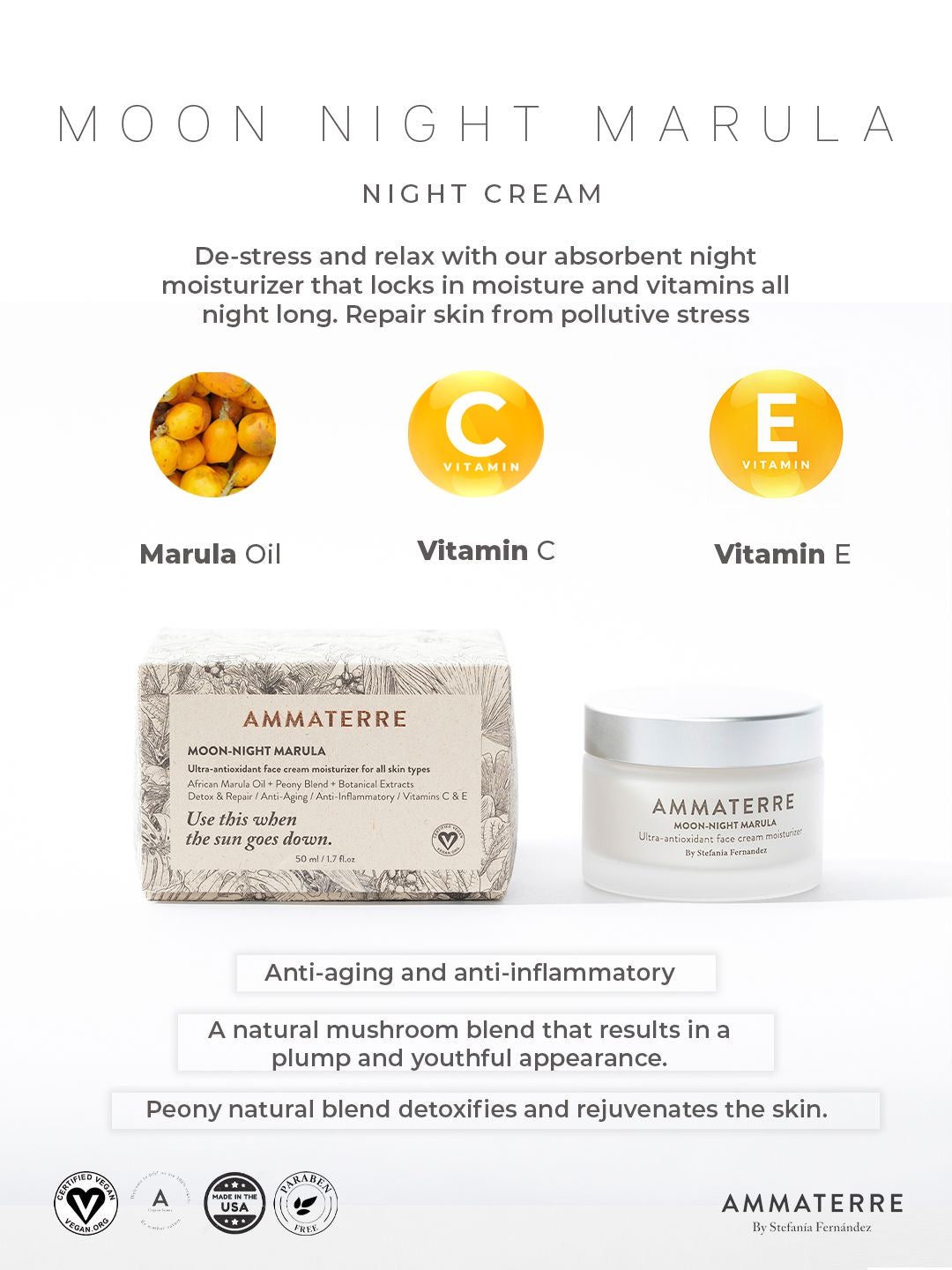 MOON NIGHT MARULA &amp; EYE SERUM - Night Cream &amp; Eye contour