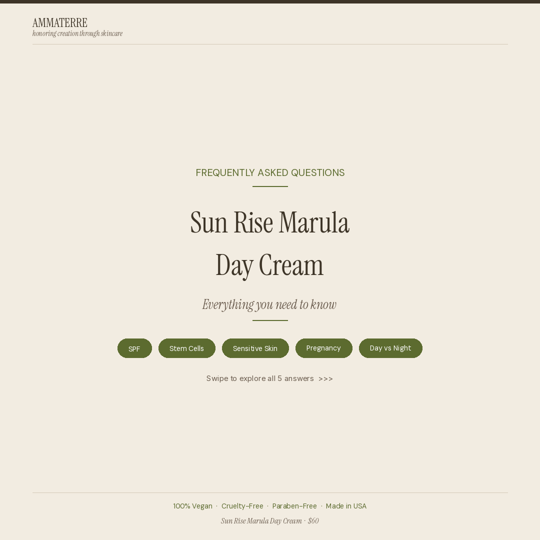 SUN RISE MARULA - Day Cream